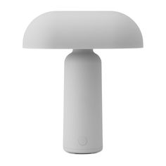 a white table lamp on a white background