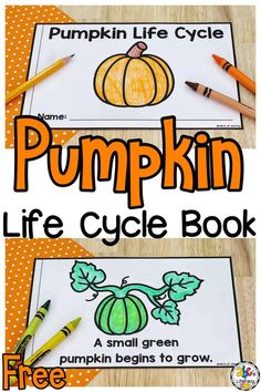 pumpkin life cycle book for kids to color and practice the writing skills in their books