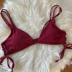 Matching Set From Pacsun. The Bottoms Were Never Worn (Tag Still Attached). Bottoms Are Full Coverage. The Top Is Small And The Bottoms Are X-Small. Red Triangle Top Swimwear With Straps, Red Strapped Swimwear For Summer, Red Strapped Swimwear For Beachwear, Red Strap Swimwear For Beach, Red Strappy Swimwear For Beach, Red Strapped Swimwear For Poolside, Red Strappy Swimwear For Summer, Red Strappy Summer Swimwear, Red Strappy Swimwear For Vacation