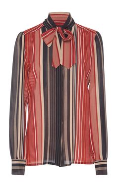 Cool Summer Outfits, Giambattista Valli, Simple Doodles, Striped Blouse, Moda Operandi, Fashion Collection, Red Leather Jacket, Summer Outfits, Fall Winter