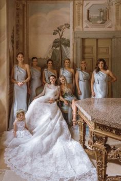 Lake Como Wedding, Villa d'Este Wedding, Lake Como Wedding Planner Modern Bridesmaid, Family Wedding Photos, Wedding Dresses Cinderella, Bridesmaid Inspiration, Cinderella Wedding, Unique Bride, Theme Color