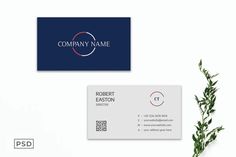 a business card with a plant on it