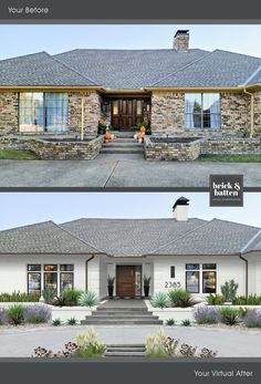 before and after pictures of a house