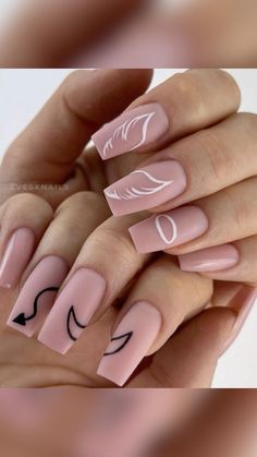 Matte Nails Design Ideas Summer, Nail Inspo Baby Pink, New Start Tattoo, Bff Nails, Angel Nails, Manikur Kuku, Acrylic Nails Coffin Short, Trendy Nail Art