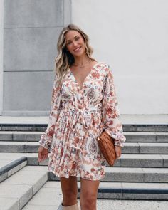 Cream Cowboy Boots, Fall Dresses With Boots, Dresses With Boots, Pink Boho Dress, Boho Chic Fall, Chic Fall Outfit, Sorority Rush Outfits, Dresses With Cowboy Boots, Rush Outfits