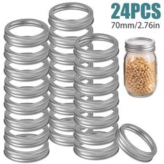 12 pack stainless steel spring springs for aquariums and fishponies, 24mm / 2 75in