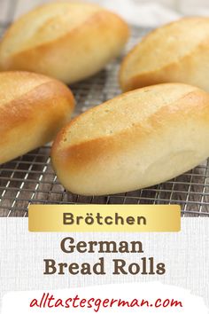 Brötchen aka German bread rolls on a cooling rack. Brotchen Recipe, Holiday Breads, Recipe For Bread, German Bakery, German Food Authentic, German Bread, German Cooking, German Baking, German Foods