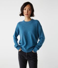 Crafted with long, fine cashmere fibers for minimal pilling, this luxurious crew neck sweater has a sweatshirt-inspired body with ribbing at the neck, hem, and cuffs. The fit is generous and has an incredibly soft hand feel. Wear yours with everything from denim to tailored pieces. Cashmere Sweater Women, Michael Stars, Sweater Women, Soft Hands, Spring 2024, Soft Hand, Cashmere Sweater, Cashmere Sweaters, Crew Neck Sweater