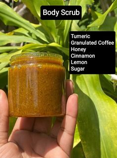 Coffee and Tumeric Body Scrub. Good for clearing Acne Turmeric Scrub For Inner Thighs, Homemade Tumeric Scrub, Diy Body Scrub For Hyperpigmentation, Homemade Tumeric Body Scrub, Turmeric Exfoliating Scrub, Tumeric Sugar Body Scrub, Diy Body Scrub Exfoliating Strawberry Skin, Diy Tumeric Body Scrub Recipes, Turmeric Body Wash Recipe