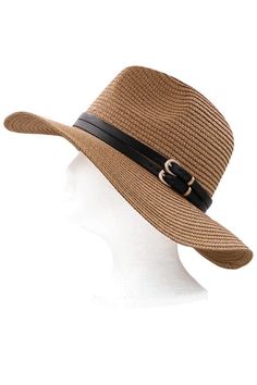 YD Boutique Hats Tan Double Mini Buckle Summer Fedora Hat Summer Fedora Hat, Summer Fedora, Adele Dress, Natural Tan, Touch Of Class, The Double, Summer Look, Fedora Hat, Summer Looks