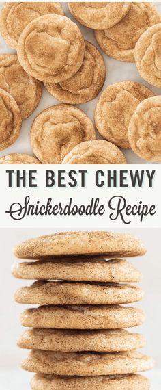 the best chewy snickkerdoodle recipe is made with only three ingredients