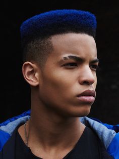 Glen Abrantes by Justin Borbely | i-D Magazine<<< I've never seen this before awesome. Crown Men, Black Boys Haircuts, Flat Top Haircut, Tapered Haircut, Hot Hair Colors, Haircut Types