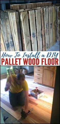 how to install a diy pallet wood floor