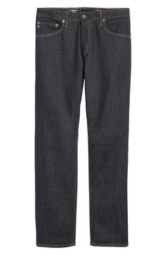 AG Graduate Slim Straight Leg Jeans | Nordstrom Selvedge Straight Fit Jeans With Standard Cut Leg, Modern Straight Fit Dark Wash Jeans, Selvedge Straight Leg Dark Wash Jeans, Modern Dark Wash Straight Fit Jeans, Classic High-rise Jeans With Welt Pockets, Classic Fitted Jeans With Welt Pockets, Classic High Rise Jeans With Welt Pockets, Dark Wash Straight Selvedge Jeans, Straight Selvedge Jeans In Dark Wash