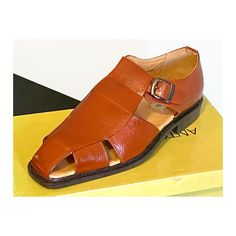 Antonio Cerrelli 6361 Mens Cognac Sandals By Activewearhub Business Sandals With Leather Sole And Closed Toe, Classic Brown Closed Toe Sandals, Brown Open Toe Leather Shoes For Formal Occasions, Classic Business Sandals With Round Toe, Classic Formal Sandals With Leather Footbed, Classic Leather Shoes With Leather Sole For Summer, Classic Round Toe Sandals For Business, Business Sandals With Leather Lining And Open Toe, Business Sandals With Leather Sole For Summer