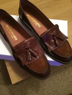 Russell & Bromley #chester #loafers Luxury Brogue-detailed Loafers For Office, Russell And Bromley Loafers, Semi-formal Brown Tassel Loafers, Corn Hole Bags, Luxury Semi-formal Tassel Loafers With Leather Sole, Luxury Brown Slip-on Tassel Loafers, Mens Fashion Dressy, Oxford Shoes Outfit, Next Shoes