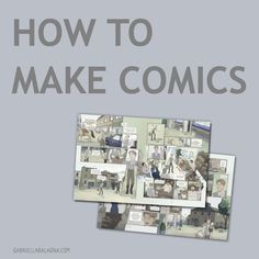 the cover of how to make comics, with pictures of people in comic books on them