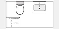 a drawing of a toilet and sink with measurements