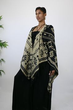 This gorgeous shawl is an easy throw and go addition. It’s tribal elements are woven into the garment. Great way to add a cozy, yet stylish finish to any outfit. Choose the black side or tan side…either way you are sure to look culturally chic. Belt not included. One Size Fits All Chic Belt, Black Side, Scarf Shawl, One Size Fits All, The Black, To Look, Shawl, That Look, Black