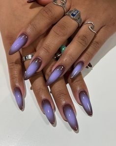 Nails And Rings, Nail Design Glitter, Aura Nails, Airbrush Nails, Colorful Nails, Nails Polish, Gradient Nails, New Year's Nails, Fire Nails