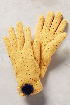 Clasina Gloves - #anthrofave Anthropologie Gloves, Tartan Plaid Scarf, Fashion Gloves, Vintage Gloves, Soft Classic, Dress Gloves, Yellow Fashion, Mellow Yellow, Cool Stuff