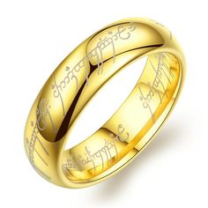 the lord's ring is shown in gold