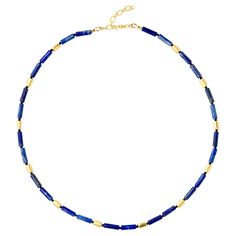 Dive into the modern, edgy sophistication of this Lapis Lazuli necklace. Its sleek simplicity speaks volumes, effortlessly blending timeless beauty with a contemporary vibe. Feel uniquely remarkable, draped in an elegance that perfectly complements your every move. • 20" Total Length, + 1.5" Adjustable Extension • Lapis Lazuli Beads 4mm x 13mm, Semi-precious stone, From Afghanistan • 22K Gold Plated Sterling Silver Adjustable Clasp, From Vietnam • 22K Gold Plated Sterling Silver Extension Chain, Luxury Sapphire Lapis Lazuli Necklace, Luxury Lapis Lazuli Necklace, Luxury Lapis Lazuli Round Bead Necklaces, Blue Lapis Lazuli Necklace With Large Beads, Luxury Lapis Lazuli Faceted Beads Necklace, Lapis Lazuli Blue, Westport Ct, Lapis Lazuli Necklace, Lapis Lazuli Beads