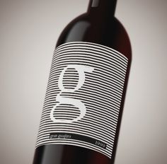 a bottle of wine with the number five on it