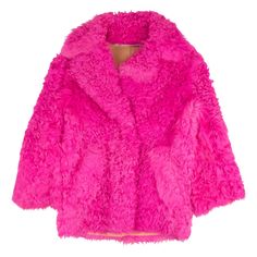 Long Sleeve Fur Coat In Pink Never Worn. Body: 100% Lambskin. Lining: 100% Cotton. Notched Lapel Collar. Single Button Closure At Front. Welt Pockets At Waist. Lambskin And Cotton Twill Lining In Beige. Supplier Color: Fuschia White Blazer Women, White Jacket Women, Athleisure Jacket, Off White Blazer, Tie Dye Jackets, Black Faux Fur Jacket, Off White Jacket, Leather Varsity Jackets, Made In Romania