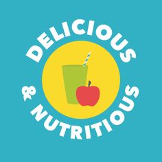 the logo for delicious and nutritious