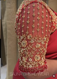 Netted Blouse Work Designs, Blause Desine Latest Hand Work, Blouse Design Bride, Full Hand Net Blouse Designs, Aari Work For Bridal Blouse, Heavy Blouse Work Designs, Pelli Blouse Maggam Work, Latest Trendy Aari Work Blouse Design