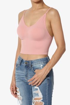 This V-neck crop top is a warm-weather staple that you can dress up or down with ease. Form-fitting ribbed-microfiber fabric, itĄŻs cut with a gracefully deep V-neckline and spaghetti straps. Play with proportions by styling yours with relaxed pants.Seamless ribbed microfiber, StretchySpaghetti straps ; Sleeveless stylingDeep V-Neck, Low back, Cropped length ; FittedOne size fits most, 00~6Model size : 5'3"height, 34" bust, 24" waist, 34" hip, Normally wear 00~0, XS,24, and is wearing a size One Cheap Casual Triangle Top Tank, Relaxed Pants, Cropped Cami, Neck Crop Top, Low Back, Warm Weather, Spaghetti Strap, White And Black, Crop Top