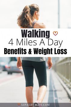 Will you lose weight walking 4 miles a day? Find out what to expect and follow our walking plan for beginners to get started. Walking A Mile A Day, Ankle Weights Benefits, Loose Weight Walking, Benefits Of Walking Daily, Walking Daily, Walking Challenge, Walking Plan, Brisk Walking, Benefits Of Walking