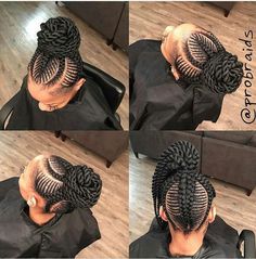 Cornrow Updo On Natural Hair, Latest Braided Hairstyles, Hair Braid Designs, Latest Hair Braids, Natural Hair Bun Styles, Braided Hairdo, Twist Braid Hairstyles, Box Braids Hairstyles For Black Women, Braided Cornrow Hairstyles