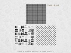 four different patterns with the text leave a review and get a free bundle