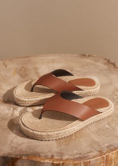 Espadrille Flip Flop Tan Brown Espadrilles, Ankle Sleeve, Lizard Print, Leather Supplies, Leather Espadrilles, Fabric Tape, Now And Forever, Early Fall, Natural Jute