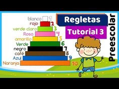 a child standing in front of a stack of blocks with the words regletas