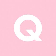 a white q on a pink background