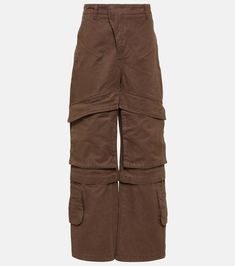 Hard Cotton Canvas Cargo Pants in Brown - Entire Studios | Mytheresa Brown Cotton Cargo Pants With Flap Pockets, Brown Cotton Parachute Pants With Cargo Pockets, Pants Png, Canvas Cargo Pants, Punk Jeans, Dickies Cargo Pants, Entire Studios, Jeans And Hoodie, Casual Pants Style