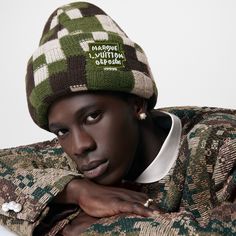 LOUIS VUITTON® - Damoflage Beanie - Green Louis Vuitton Hat, Cute Black Guys, Beanie Style, Mens Outfit Inspiration, Streetwear Mens, Louis Vuitton Official, French Language, Pharrell Williams, Art Shirts