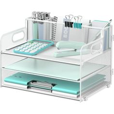 "INTIGE" file organizer for desk is characterized with 5 paper trays and 3 pencil holders. Large space for desk storage and multifunctional design make it your perfect choice among all desk organizers and accessories. Get rid of your messy room and office with our office organizer. Color: White. Paper Tray Organizer, Desk Paper Organizer, Work Office Ideas, Organizer For Desk, Desk Organizer Tray, Paper Organizer, Paper File, Office Organizer, Letter Tray