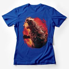 Fire-Breathing Dinosaur Graphic T-Shirt, Bold Red and Orange Tyrannosaurus Rex, Unisex Tee Female T-Shirt Custom graphic T-Shirt.Customize your color Protest Clothing, Dinosaur Graphic, Dinosaur Tee, Dino Shirt, Fire Breathing, Cat Graphic Tee, Gamer T Shirt, Cat Tee, Skull Shirts