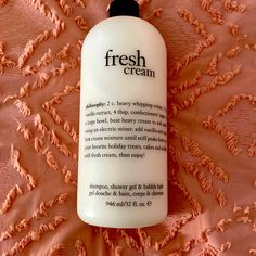 Brand New, Never Opened Shampoo, Shower Gel & Bubble Bath. 32 Fl. Oz. Includes Pump. Fresh Cream Philosophy Conditioner, Philosophy Fresh Cream, Fresh Cream, Bubble Bath, 3 In 1, Shower Gel, Body Wash, Philosophy, Bath And Body