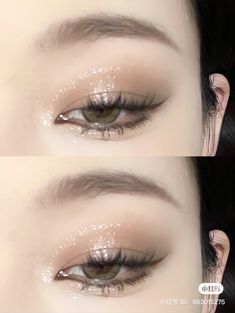 Natural Glam Makeup Almond Eyes, Soft Angelic Makeup, Angelic Makeup, Gray Makeup, Beige Makeup, Eye Color Palette, Eyeliner Ideas, Concert Makeup, Windows To The Soul