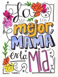 a drawing with the words la meror mama est mio