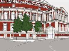 an architectural drawing of the royal albert theatre