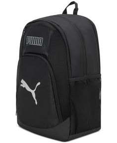 a black backpack with the word puma on it