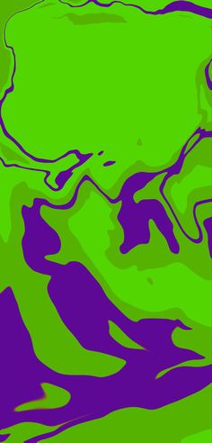 a green and purple background with some water