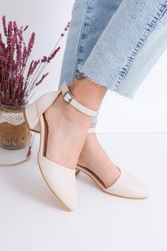 Women's Dary Heeled Skin Skin Shoes - STREET MODE ™ Short Heels, Brown Leather Heels, Low Heel Shoes, Clean Shoes, White Boys, Winter Shoes, Bridal Shoes, Cute Shoes, Low Heels