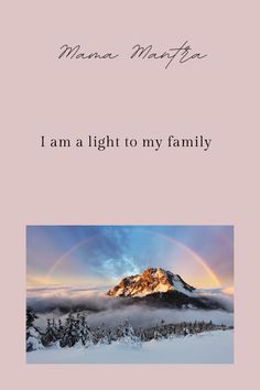 the cover of i am a light to my family by mama magpaa, with a rainbow in the background